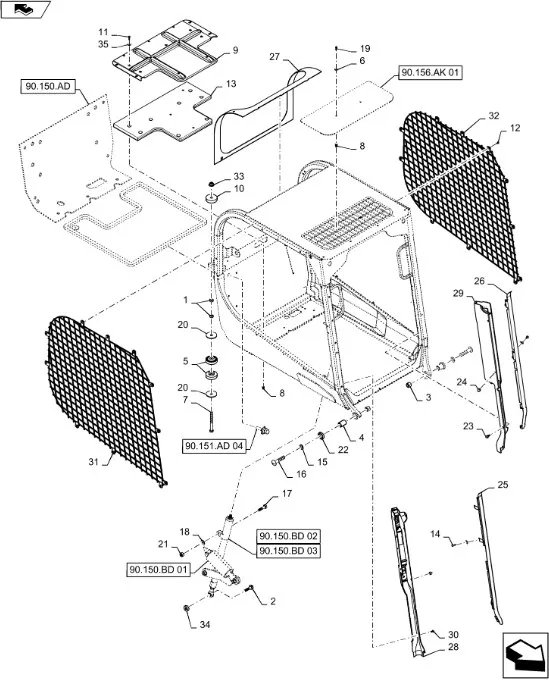 47406934 - Облицовка стойки кабины